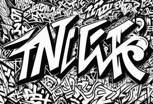Aggresive graffiti MTR tattoo idea