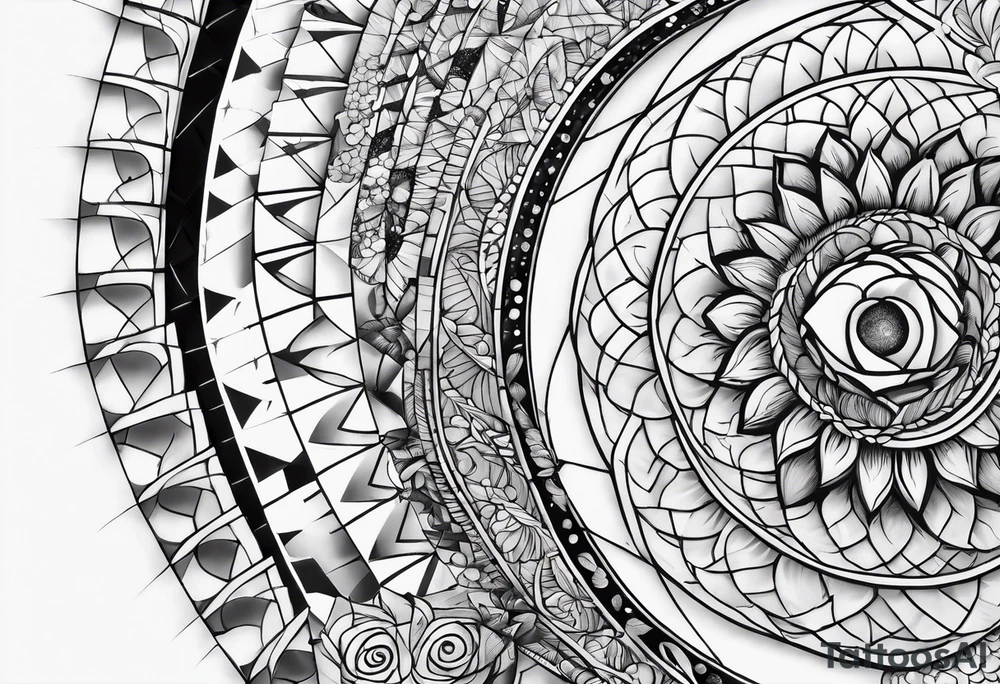 fibonacci sequence with numbers tattoo idea