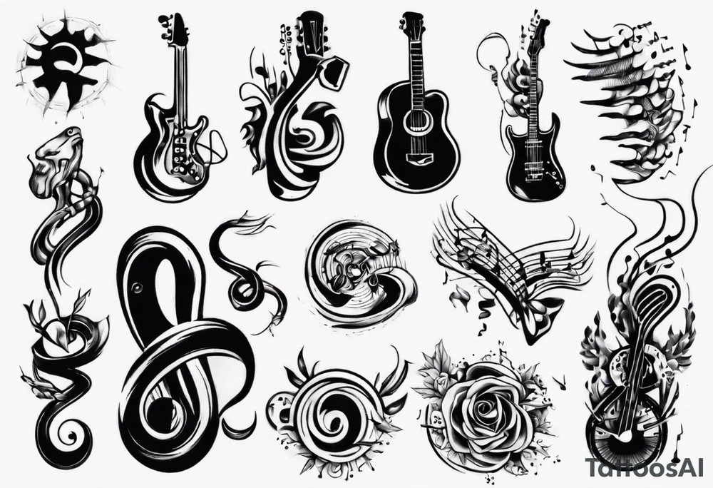 music sound tattoo idea