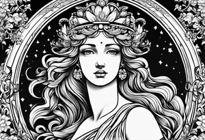 Goddess Venus full body tattoo idea