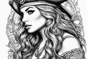 pirate mermaid tattoo idea