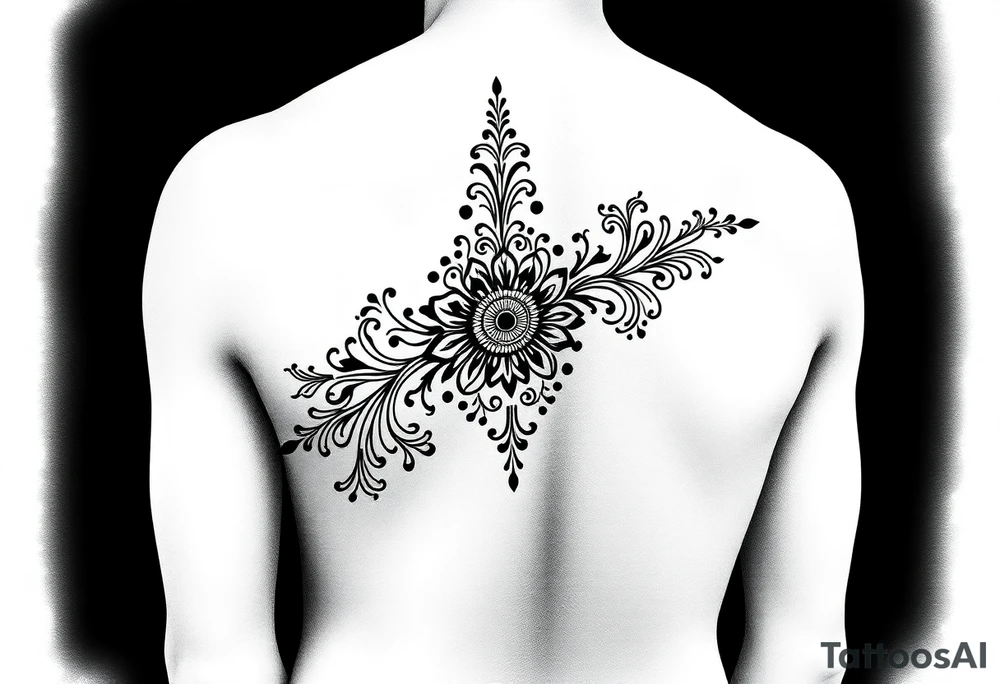 Henna tattoo on wrist in black background tattoo idea