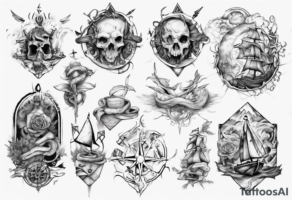 2 paths which got lost and found themselves again after a time tattoo idea