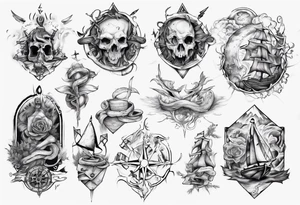 2 paths which got lost and found themselves again after a time tattoo idea