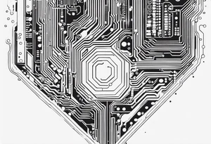 Futuristic Circuit Board tattoo idea