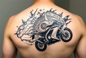 Honda cbr600rr flying thru gods eye nebula tattoo idea