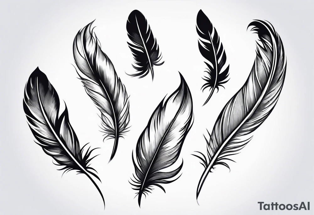 Small cute feather on wrist tattoo idea