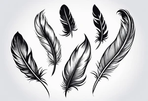 Small cute feather on wrist tattoo idea