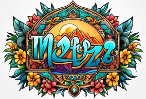 ITZEL word tattoo idea