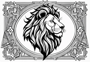 Man standing up tattoo idea