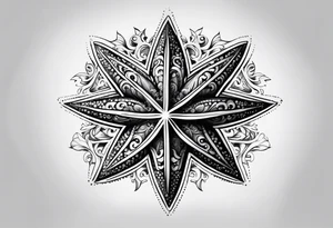 Gothic starfish tattoo idea