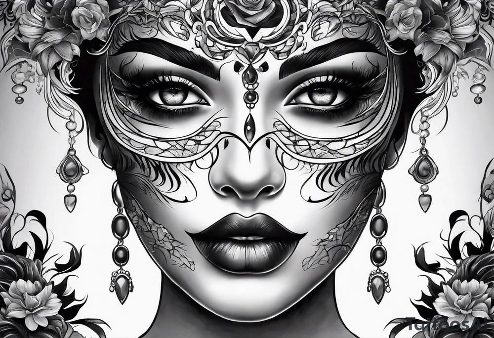 ghost face tattoo idea