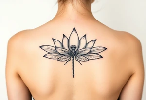 Lotus with dragonfly tattoo idea