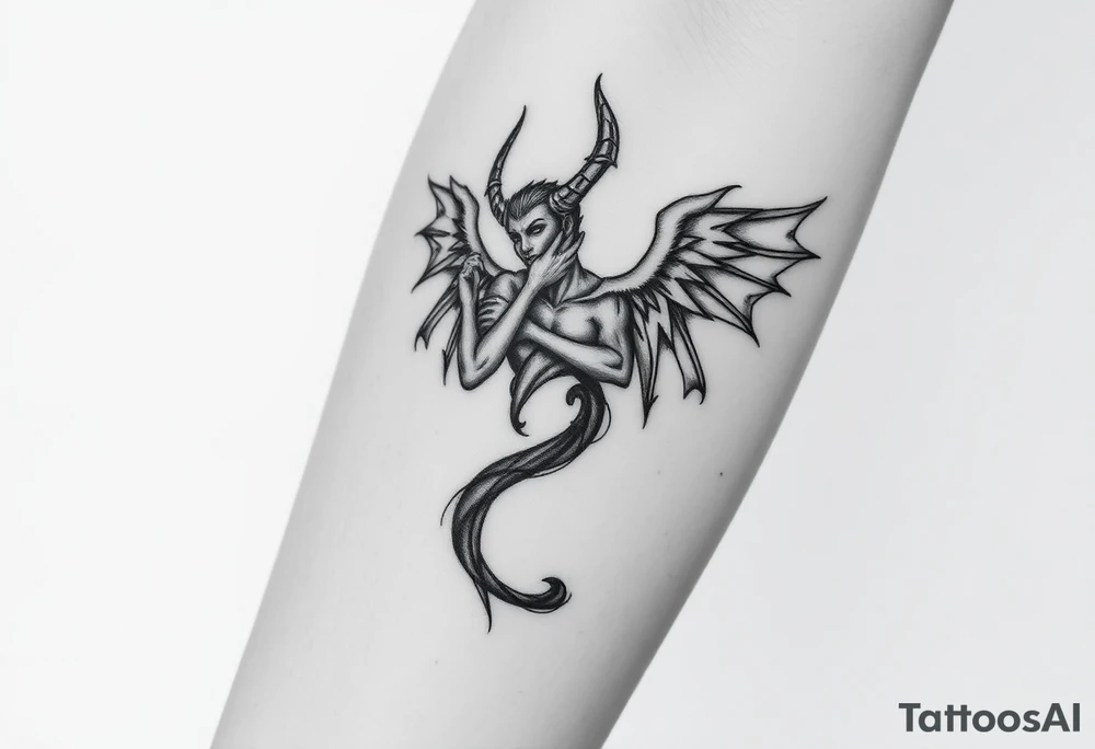 Lucifer as an angel tattoo idea