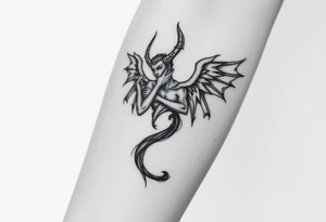Lucifer as an angel tattoo idea