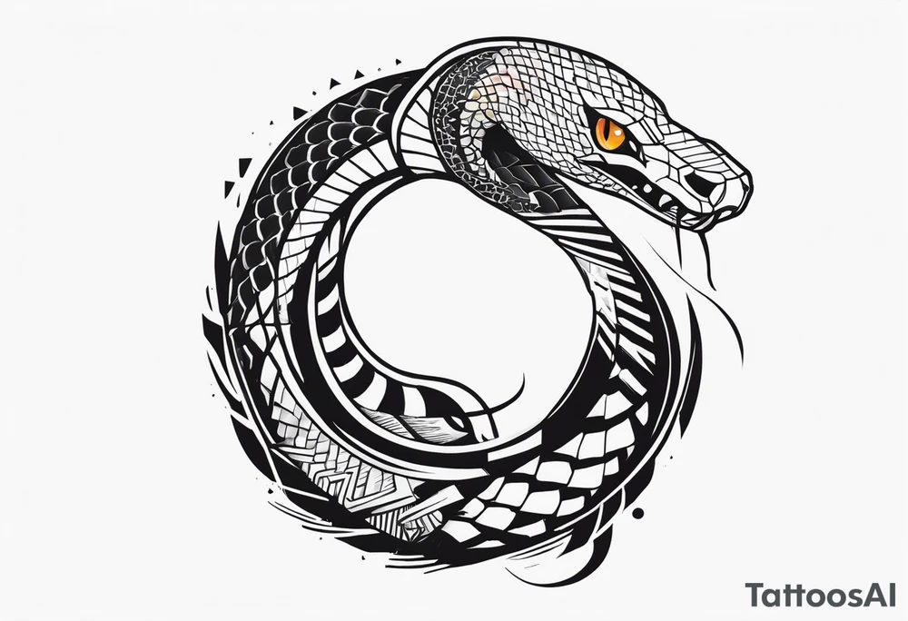 Aggresive Snake with an engine, also the design must be vertical. Also, the desing must be minimalistic not saturated. Remember the vertical proportion of the design. Within the design appears bullets tattoo idea