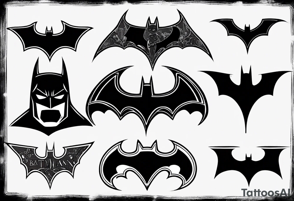 Batman logo tattoo idea