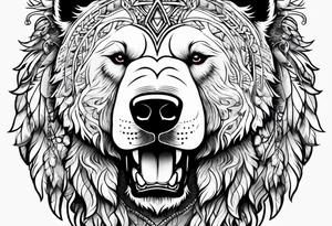 Snow bear shaman tattoo idea