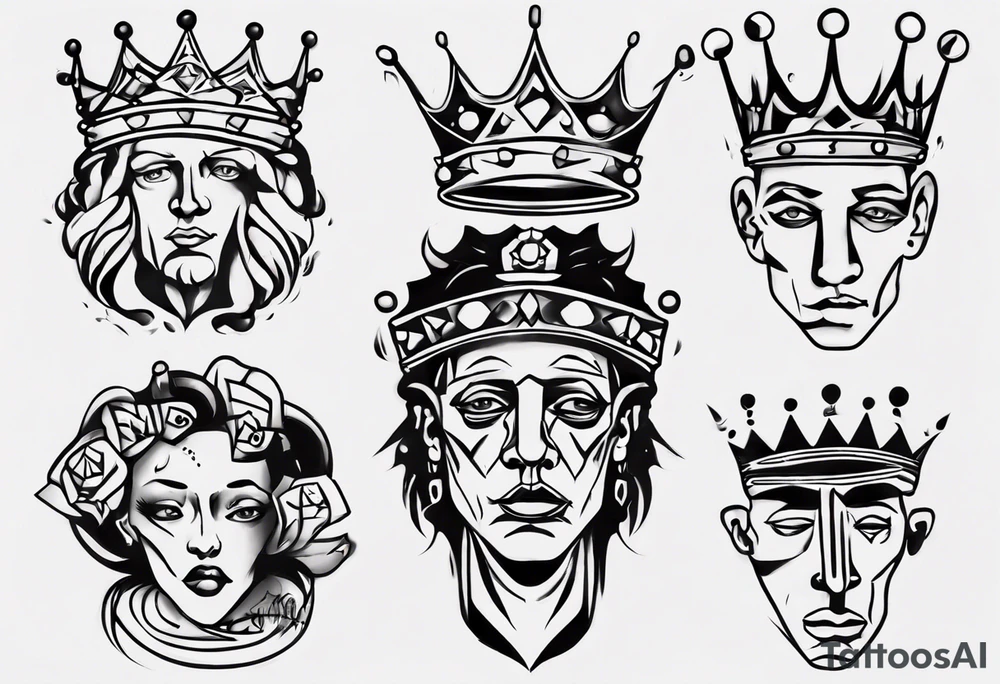 king crown tattoo idea