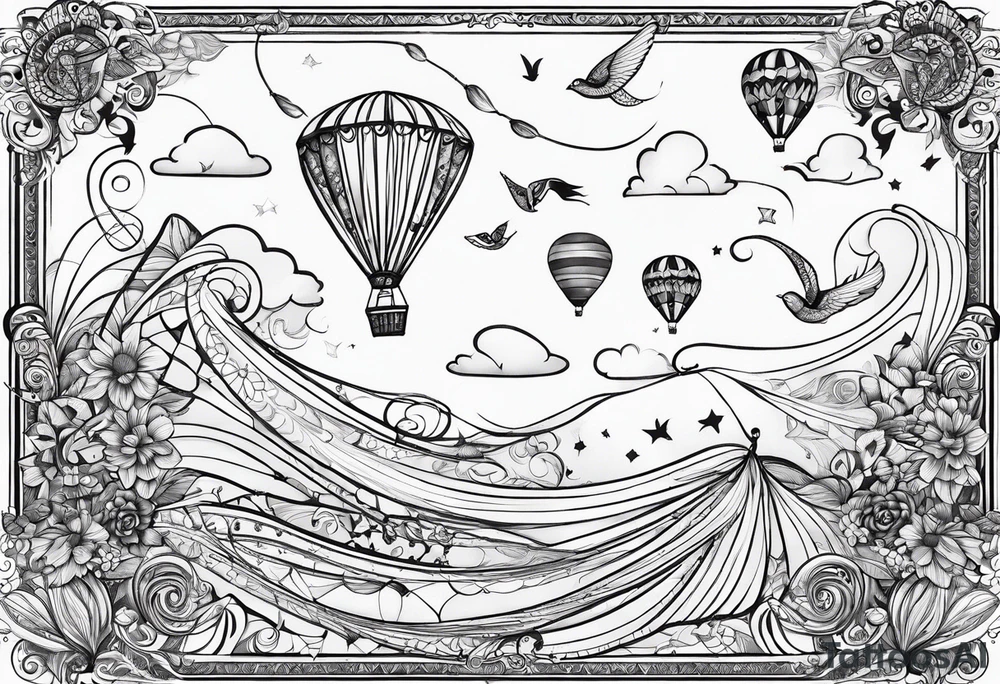 the words "Go Fly A Kite" in a whimsical font tattoo idea
