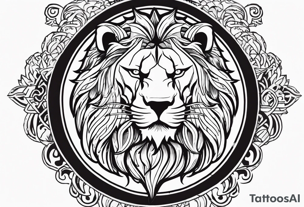 Valhalla  dragon  lion tattoo idea