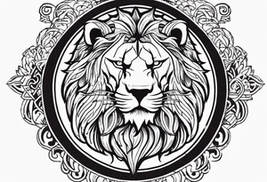Valhalla  dragon  lion tattoo idea