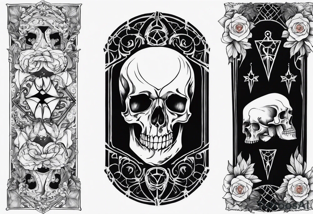 Memento mori sleeve tattoo design tattoo idea