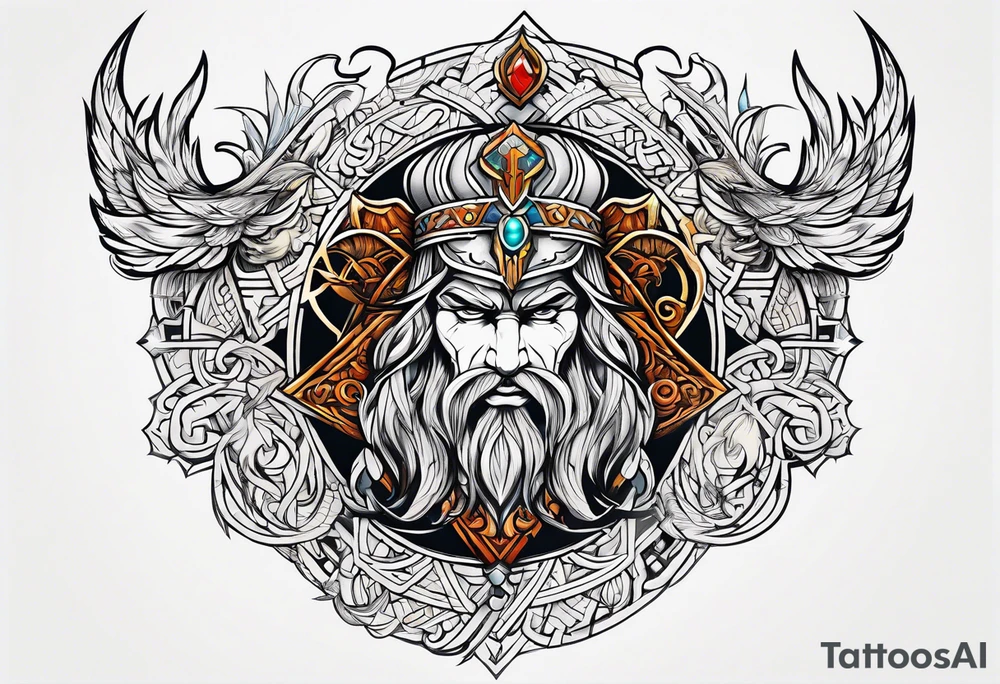 Norse god symbols tattoo idea