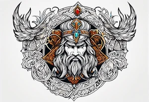 Norse god symbols tattoo idea