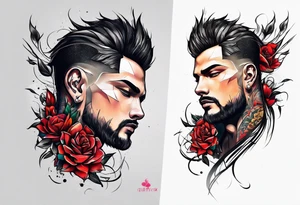 Ripped skin wound tattoo design tattoo idea