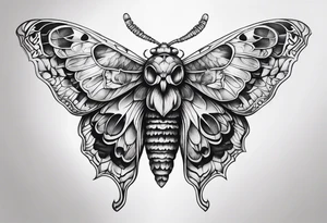 Skull moth tattoo idea