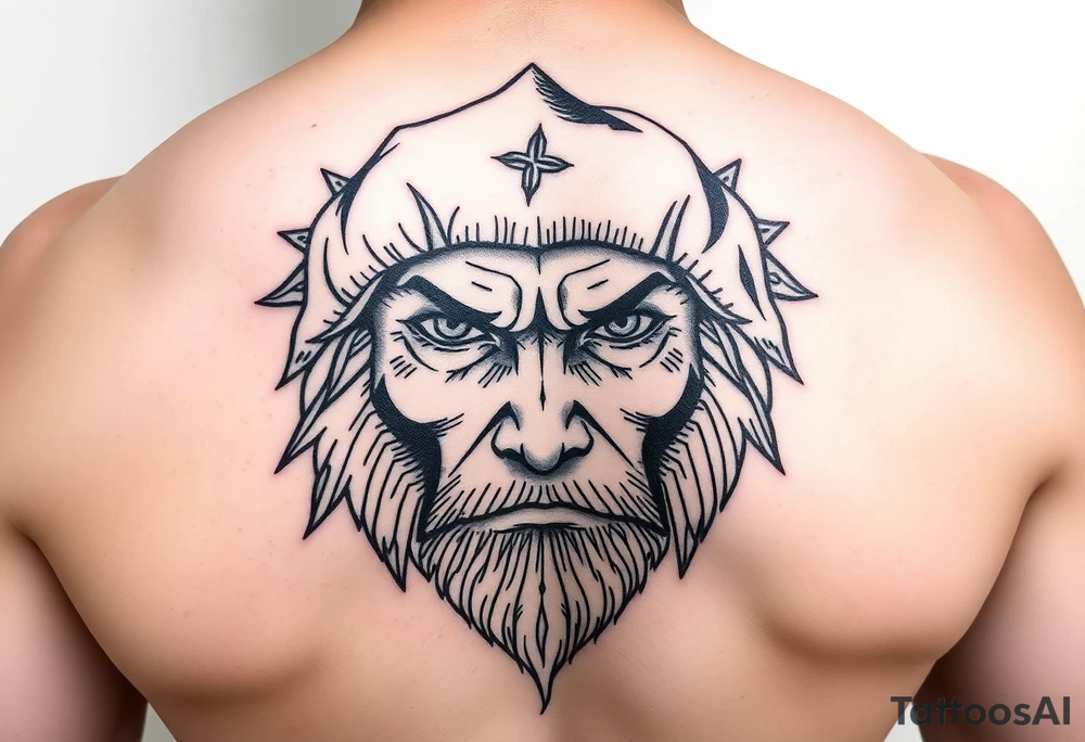 Winter face tattoo idea