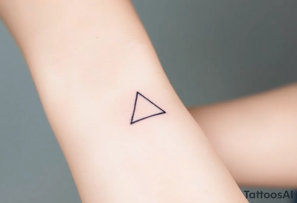 A small tattoo (2x2cm) on my wrist to represent my lesbian identity, but in a subtle way. Fine line. Triangle. tattoo idea