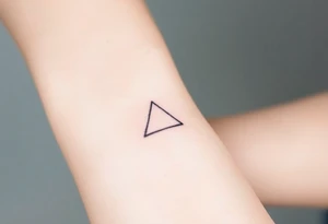 A small tattoo (2x2cm) on my wrist to represent my lesbian identity, but in a subtle way. Fine line. Triangle. tattoo idea