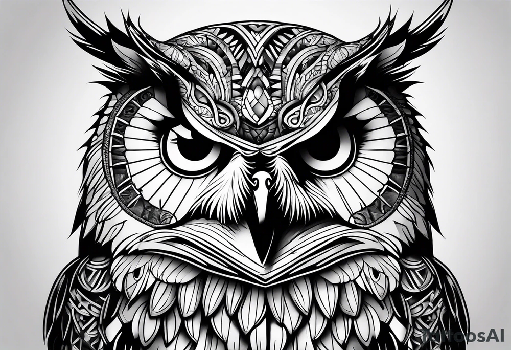Majestic owl tattoo idea