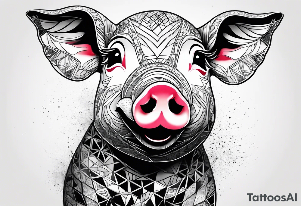 cute piglet.
with text: "friends not food" tattoo idea