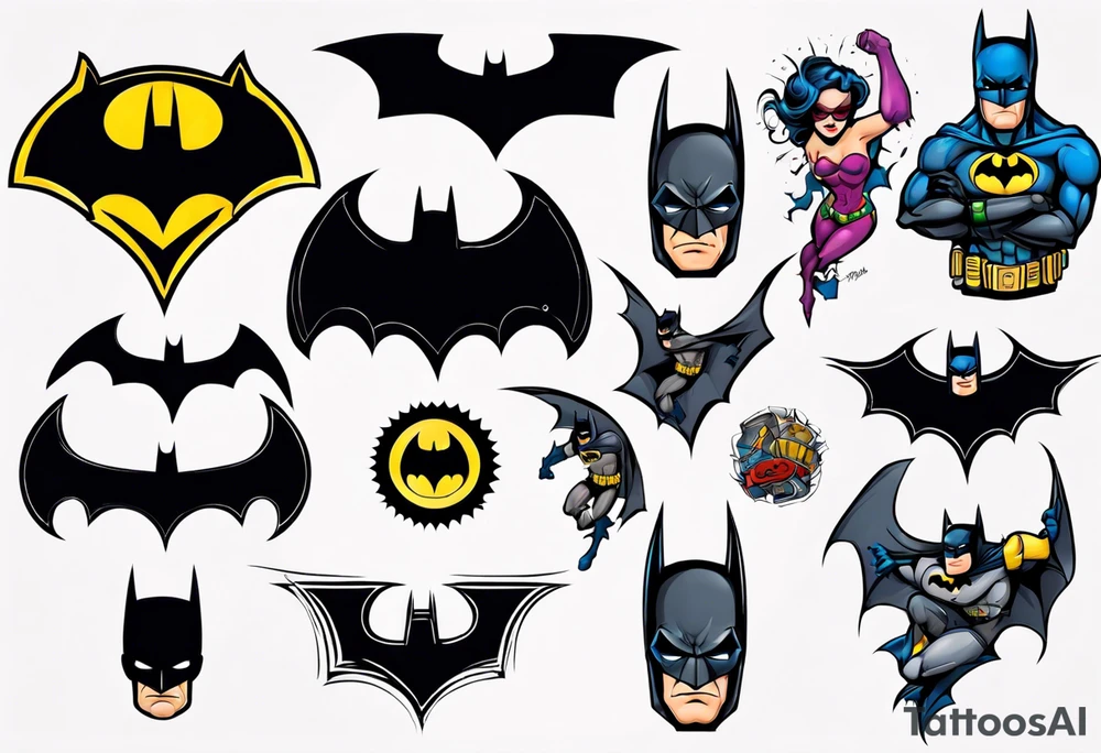 batman sleeve tattoo idea