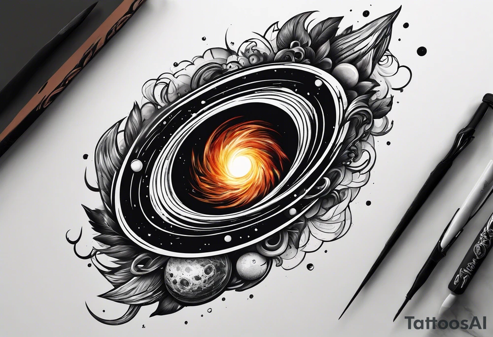 A black hole tattoo idea