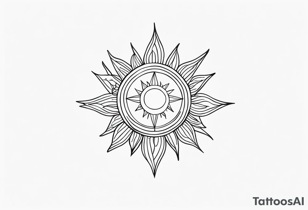 elif letter
 and sun tattoo idea