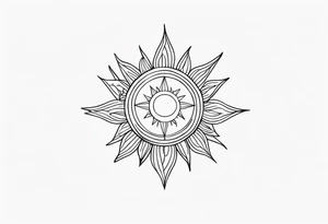 elif letter
 and sun tattoo idea
