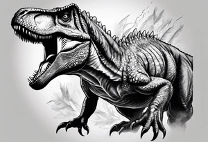 T rex dinosaur tattoo idea