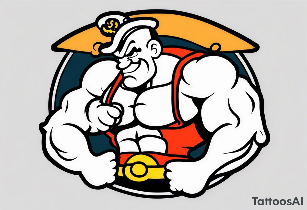 Popeye flexing tattoo idea