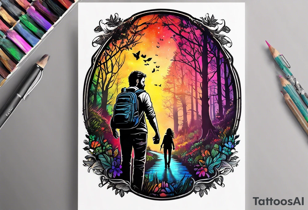 Last of Us firefly tattoo that incorporates Pride colors. I do not want any characters in this tattoo. tattoo idea