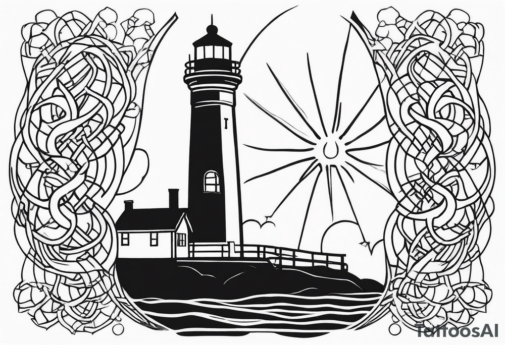 Leuchtturm Spinnennetz Feuer tattoo idea