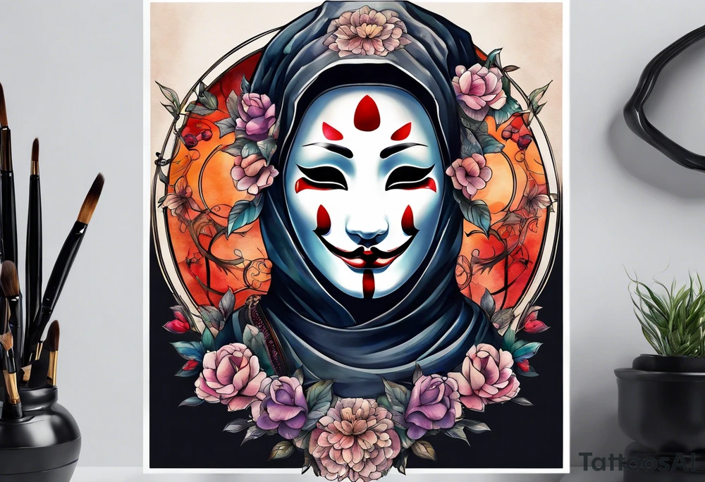 No face tattoo idea