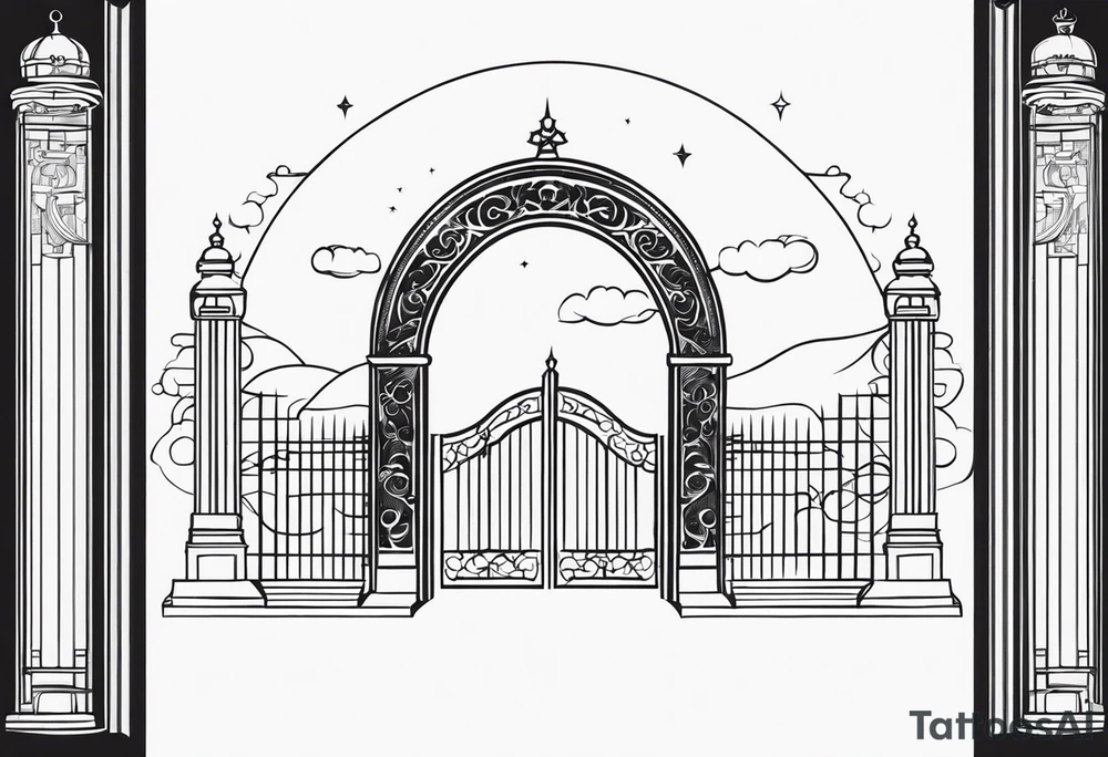 heaven gate vector tattoo idea