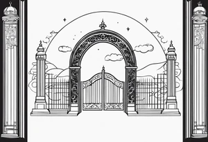 heaven gate vector tattoo idea