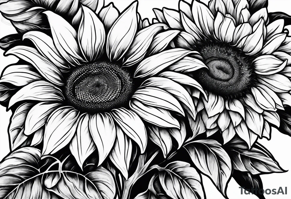 Sunflower tattoo idea