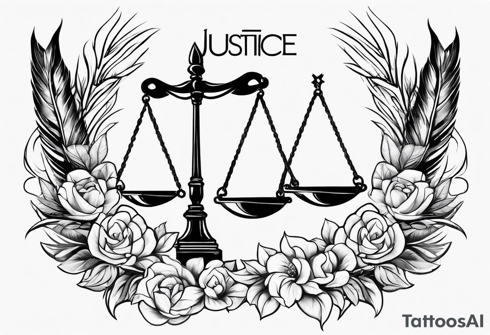 justice symbol tattoo idea