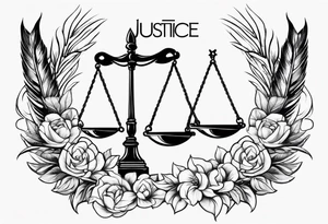 justice symbol tattoo idea